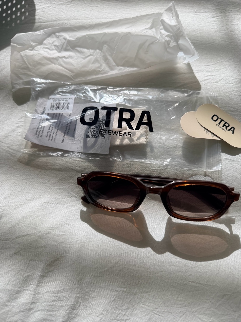 OTRA Women’s Brown Oval Sunglasses – Tinted UV Lenses